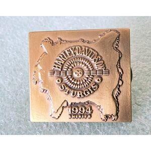 1994 Harley Davidson Hog Rally Sturgis Vest Jacket Hat Badge Pin See Pictures